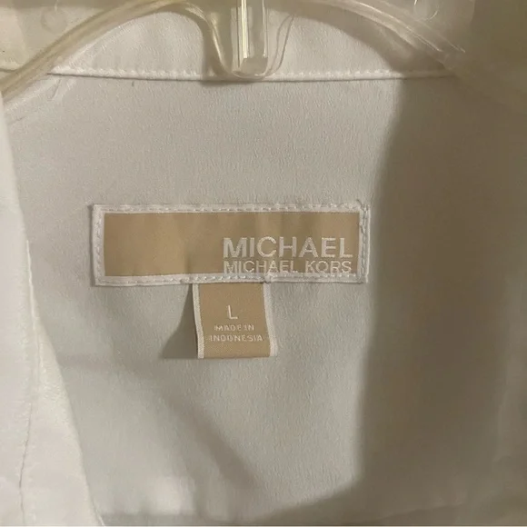 Michael Kors White Zip-Up Blouse - Picture 2 of 8